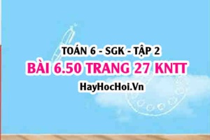 Bài 6.50 trang 27 Toán 6 Tập 2 Kết nối tri thức